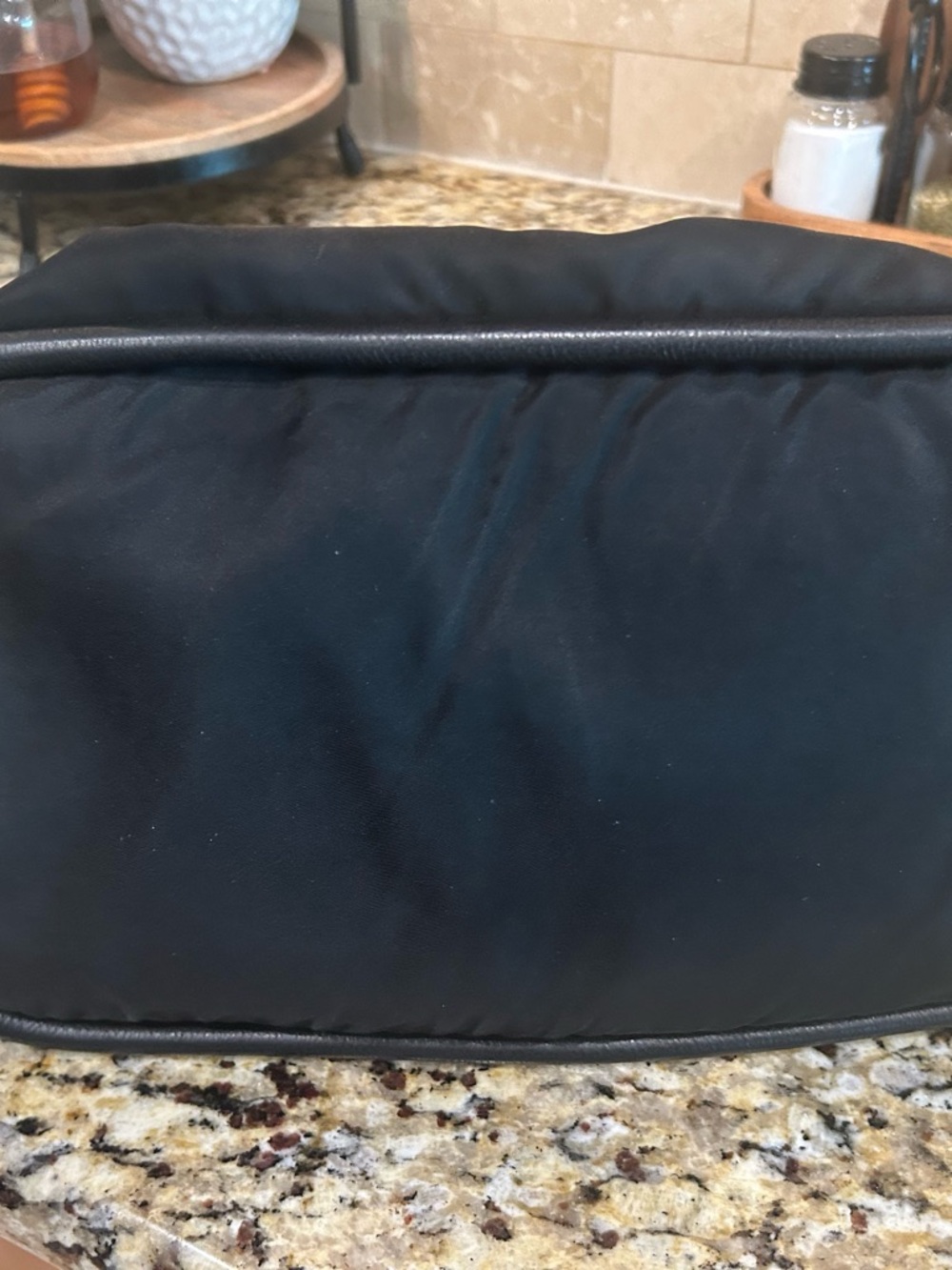 CELINE PARIS Hand Bag Nylon Black Gold with coa - Picture 6 of 16